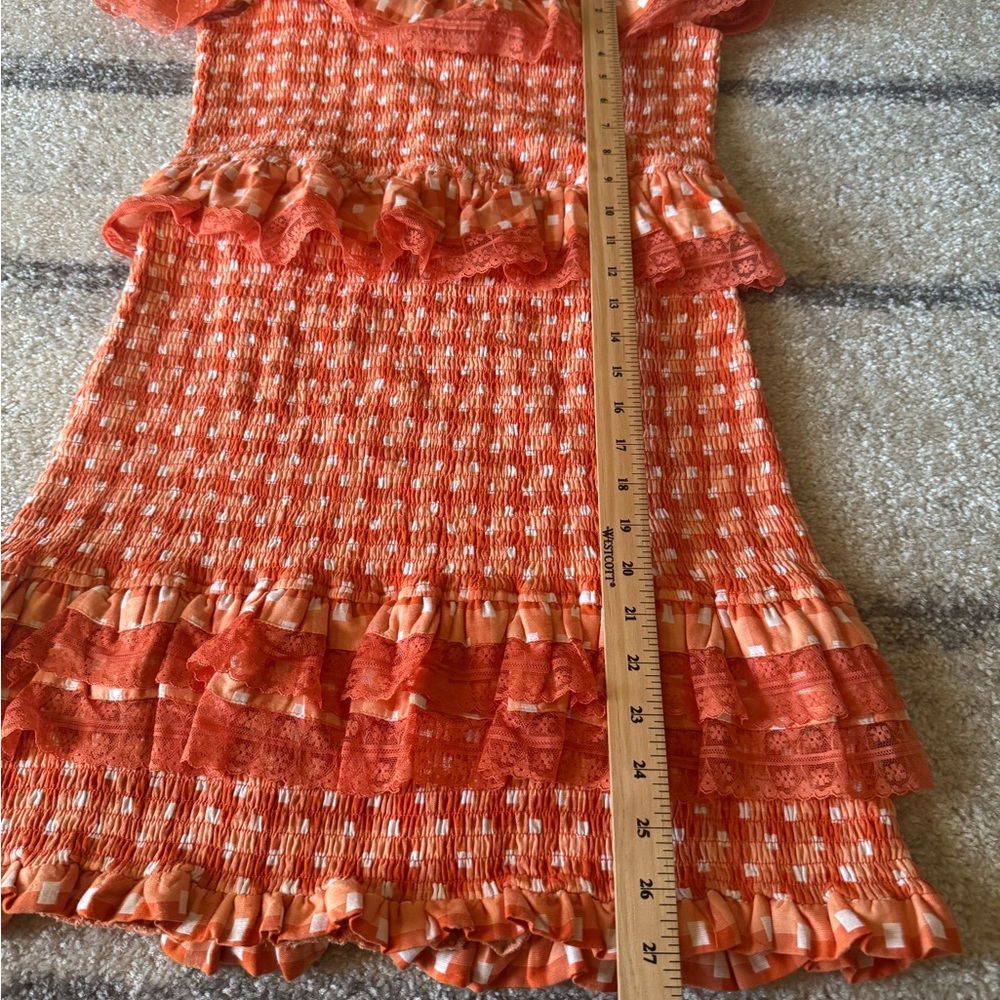 Tularosa Vibrant Orange Ruffle Top - Picture 13 of 14